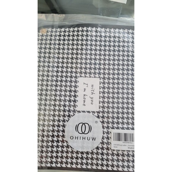 Snap Houndstooth Leather Tray Organizer, Valet Tray - Picture 4 of 5